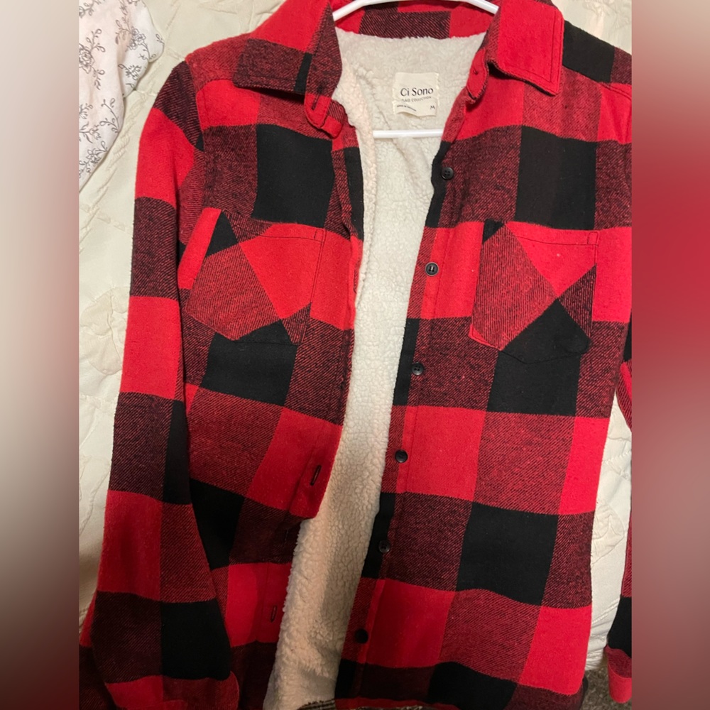 Flannel with fleece wool inside